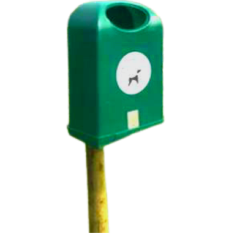 50L Pole Litter Bin With Bottom Discharge