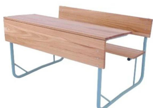 Secondary Double Combination Desk 1200x450x750MM (Saligna) - Pack of 5