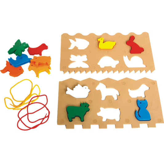 Animal Stencil, Shapes & Laces Set - Pack of 12