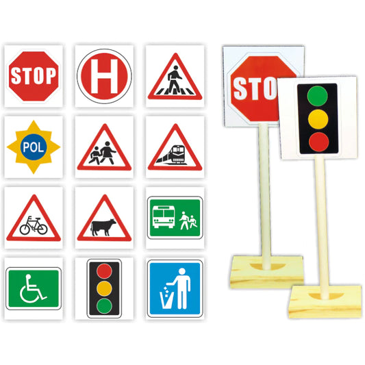 Road Signs Set - Pack of 6