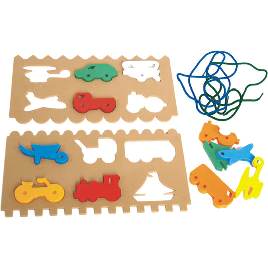 Transport Stencil, Shapes & Laces Set - Pack of 12