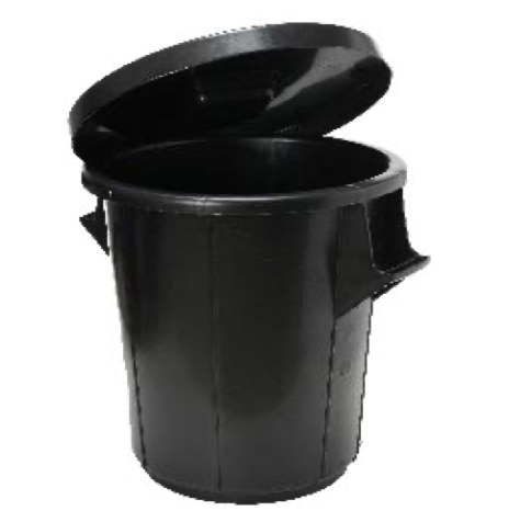 No Ash Garbage Bin (Black) - Pack of 5